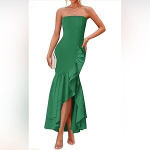 NWT ZESICA Women’s Medium Summer Strapless Bodycon Mermaid Maxi Dress